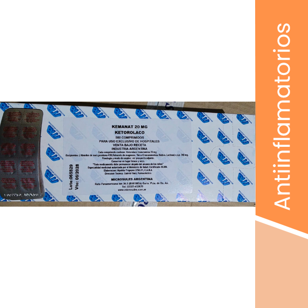 Ketorolac 20 mg x 500 comp (oferta)