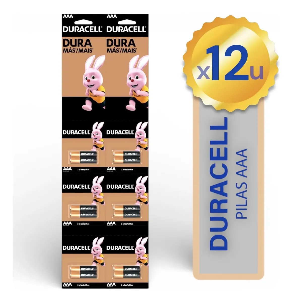 image (37) DURACELL AAA X 12 PILAS
