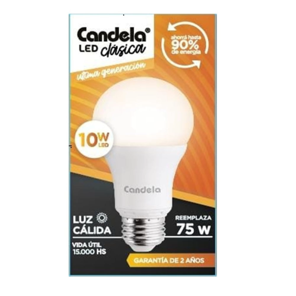 LAMPARA A60 10W CALIDA X 1